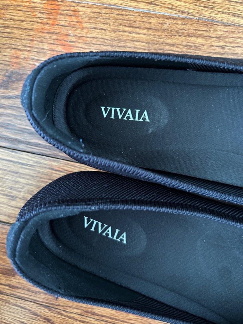 VIVAIA Black Bow Pointed-Toe Knit Flats - Picture 2 of 7